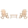 vidaXL Juego de muebles de jard&iacute;n 3 piezas madera maciza de abeto