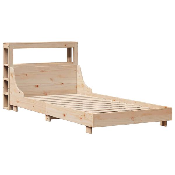 vidaXL Estructura de cama sin colch&oacute;n madera maciza de pino 100x200 cm