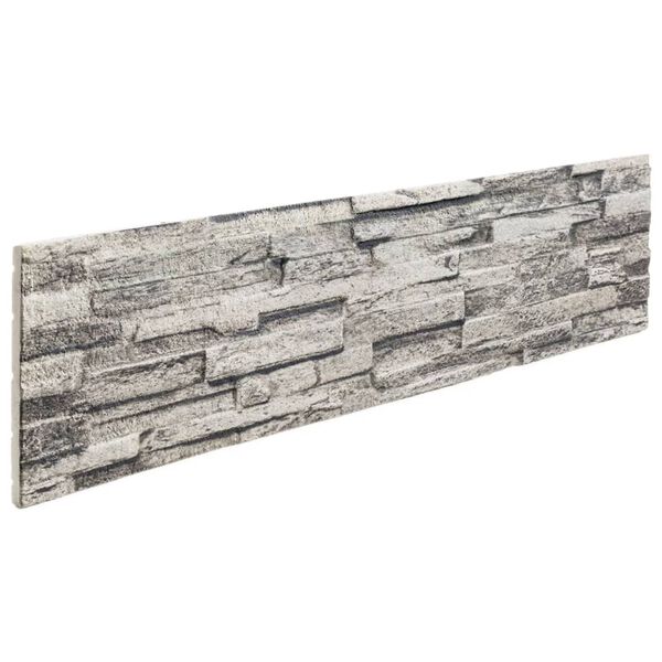 vidaXL Paneles de pared 3D 14 unidades EPS gris claro 100x25 cm