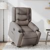 vidaXL Sillón eléctrico reclinable elevable de tela gris taupe