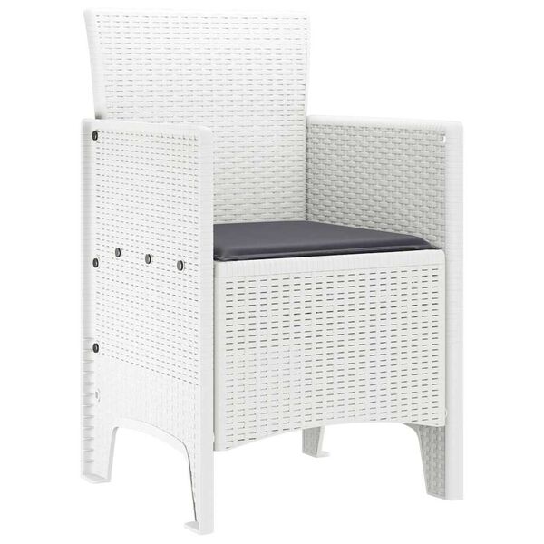 vidaXL Silla de Jard&iacute;n con coj&iacute;n 4 pcs 53 x 49 x 85 cm Polipropileno