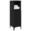 vidaXL Gabinete de Ba&ntilde;o con estante Roble Negro 30 x 30 x 100 cm