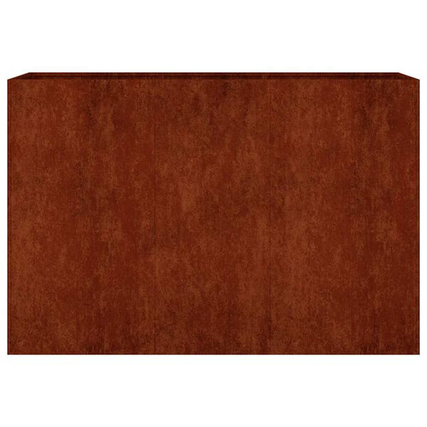vidaXL Jardinera acero corten 120x40x80 cm