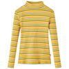 Camiseta infantil de manga larga cuello alto color ocre 128