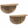 vidaXL Estante de pared 2 pcs Roble artesanal 48 x 24 x 24 cm