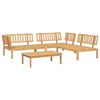 vidaXL Set de sof&aacute;s de palets de jard&iacute;n 4 pzas madera maciza de acacia