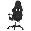 vidaXL Silla gaming giratoria reposapi&eacute;s cuero sint&eacute;tico negro blanco