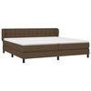vidaXL Cama box spring con colch&oacute;n tela marr&oacute;n oscuro 200x200 cm