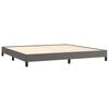 vidaXL Cama box spring con colchón cuero sintético gris 200x200 cm