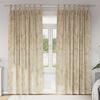 vidaXL Cortinas de Terciopelo 2 pcs Crema 225 x 140 cm Terciopelo