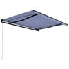 vidaXL Toldo manual retr&aacute;ctil azul y blanco 450x300 cm