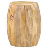vidaXL Taburete en forma de tambor madera maciza de mango