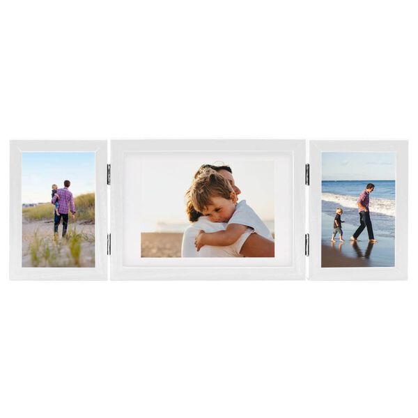 vidaXL Marco de foto collage triple blanco 22x15cm+2x(10x15cm)