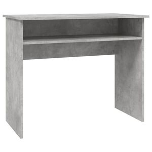 vidaXL Escritorio de madera contrachapada gris hormig&oacute;n 90x50x74 cm