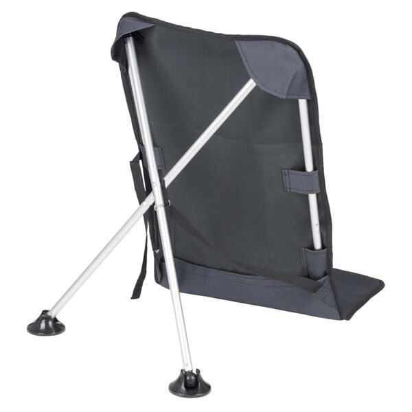 Bo-Camp Silla de camping de aluminio gris antracita