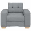 vidaXL Sill&oacute;n Sof&aacute; Tela Gris Claro 60 cm