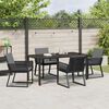 vidaXL Conjunto de Comedor de Jard&iacute;n 5 pcs Negro