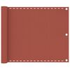 vidaXL Toldo para balcón HDPE terracota 75x400 cm