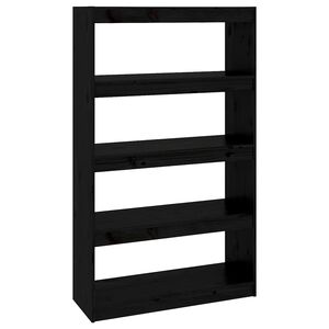 vidaXL Estanter&iacute;a/divisor de espacios madera pino negro 80x30x135,5 cm