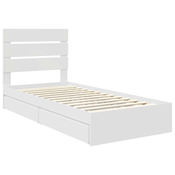 vidaXL Cama con almacenamiento 90 x 200 cm Madera de ingenier&iacute;a