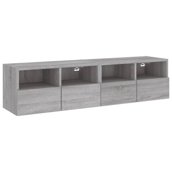vidaXL Muebles de pared para TV 2 uds madera gris Sonoma 60x30x30 cm