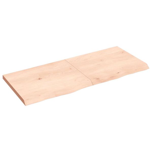 vidaXL Estante de pared madera maciza roble sin tratar 120x50x(2-4) cm