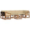vidaXL Conjunto de sof&aacute;s de exterior con coj&iacute;n 8 pcs Natural y Beige