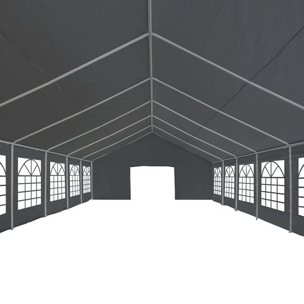 vidaXL Carpa para fiestas PE gris 6x12 m