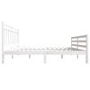 vidaXL Estructura de cama de madera maciza blanco 150x200 cm