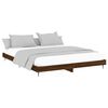 vidaXL Estructura de cama sin colch&oacute;n madera marr&oacute;n roble 120x200 cm