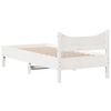 vidaXL Estructura de cama sin colch&oacute;n madera maciza blanca 90x190 cm