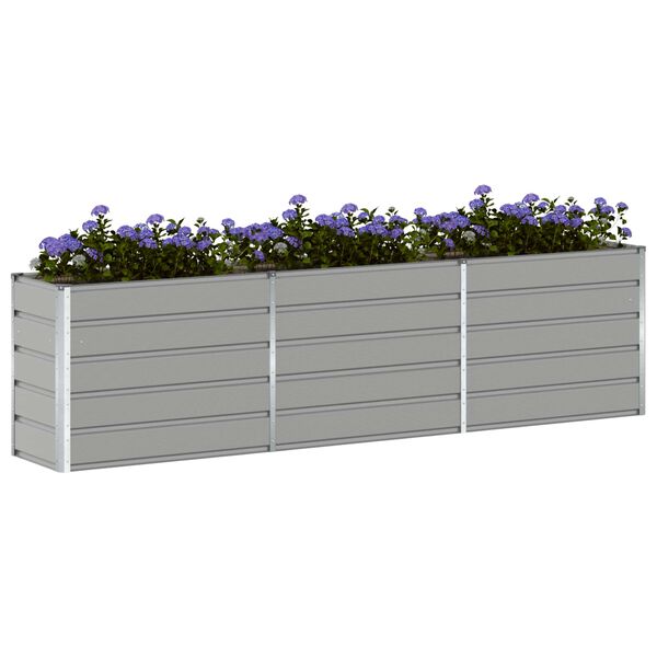vidaXL Jardinera Gris Claro 480 x 50 x 45 cm Acero Galvanizado