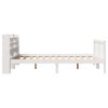 vidaXL Estructura de cama sin colch&oacute;n madera maciza blanca 120x190 cm