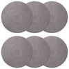 vidaXL Manteles de yute 6 uds. Gris 100% Yute Tossa