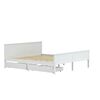 vidaXL Estructura de cama con 2 cajones madera pino blanco 180x200 cm