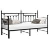 vidaXL Estructura de cama de d&iacute;a con cabecera Negro 75 x 190 cm Acero