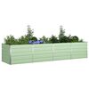 vidaXL Jardinera Verde Pastel 195 x 100 x 45 cm Acero Galvanizado