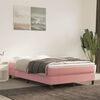 vidaXL Cama box spring con colch&oacute;n terciopelo rosa 120x200 cm