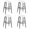 vidaXL Taburetes de cocina 4 unidades blanco
