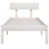 vidaXL Estructura de cama individual sin colch&oacute;n madera pino blanco