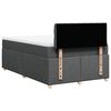 vidaXL Cama box spring con colch&oacute;n tela gris oscuro 120x200 cm