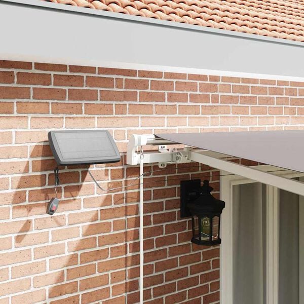 vidaXL Toldo Retr&aacute;ctil Manual Gris Claro 500 x 300 cm Tela y acero