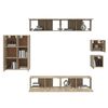 vidaXL Set de muebles para TV 8 pzas madera contrachapada roble Sonoma
