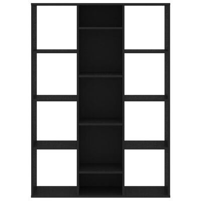 vidaXL Divisor de espacios/estantería aglomerado negro 100x24x140 cm