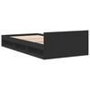 vidaXL Cama con caj&oacute;n madera de ingenier&iacute;a negro 90x190 cm