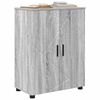 vidaXL Gabinete de Ba&ntilde;o con almacenamiento Gris Sonoma 60 x 35 x 80 cm