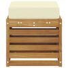 vidaXL Banco de taburete exterior Madera de Acacia S&oacute;lida Natural