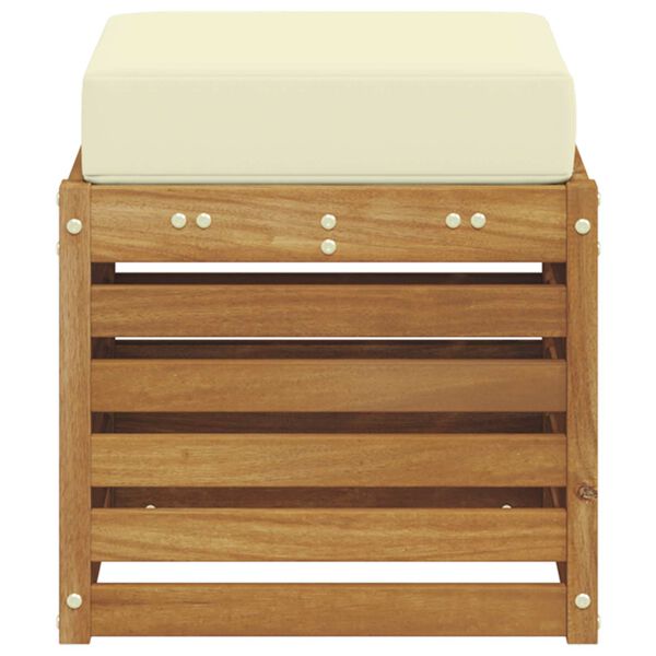 vidaXL Banco de taburete exterior Madera de Acacia S&oacute;lida Natural