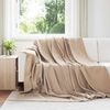 vidaXL Mantitas de Sof&aacute; 6 pcs Camel 270 x 240 cm Lana