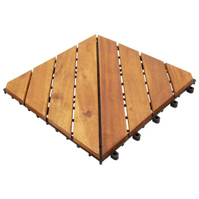 vidaXL Baldosas de porche de madera de acacia 20 pzas marrón 30x30 cm